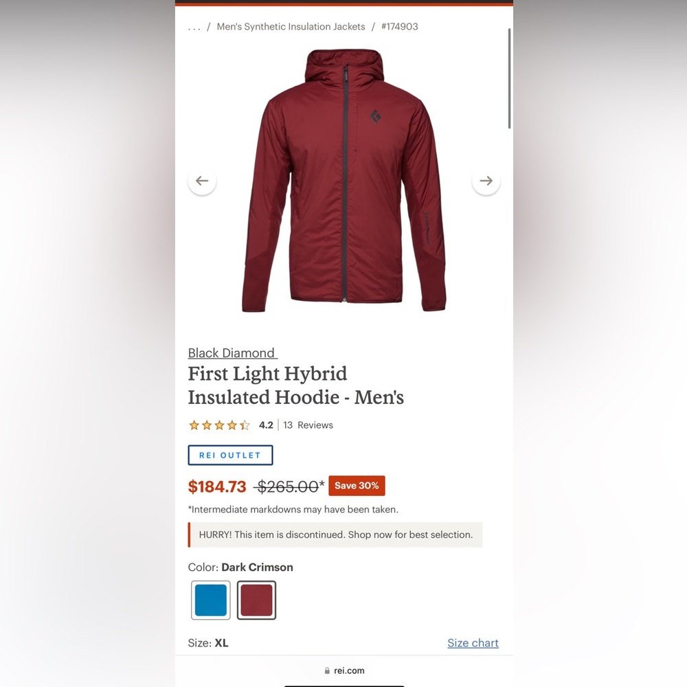 Black Diamond First Light Hybrid Hoody
